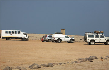 Parkplatz am Cape Cross