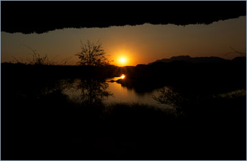 Sonnenuntergang am Lake Oanob