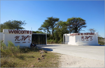 Eingang zum Camp Namutoni
