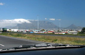 Blick zum Tafelberg (Kapstadt)
