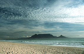 Blick von Bloubergstrand auf den Tafelberg