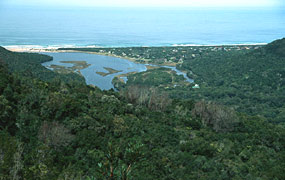 Blick von der R 102 auf Nature's Valley