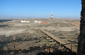 Blick zum Diaz Point-Leuchtturm (1910 erbaut)