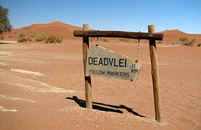 Wegweiser zum Deadvlei