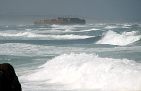 Wrack im Atlantik bei Tsaarsbank